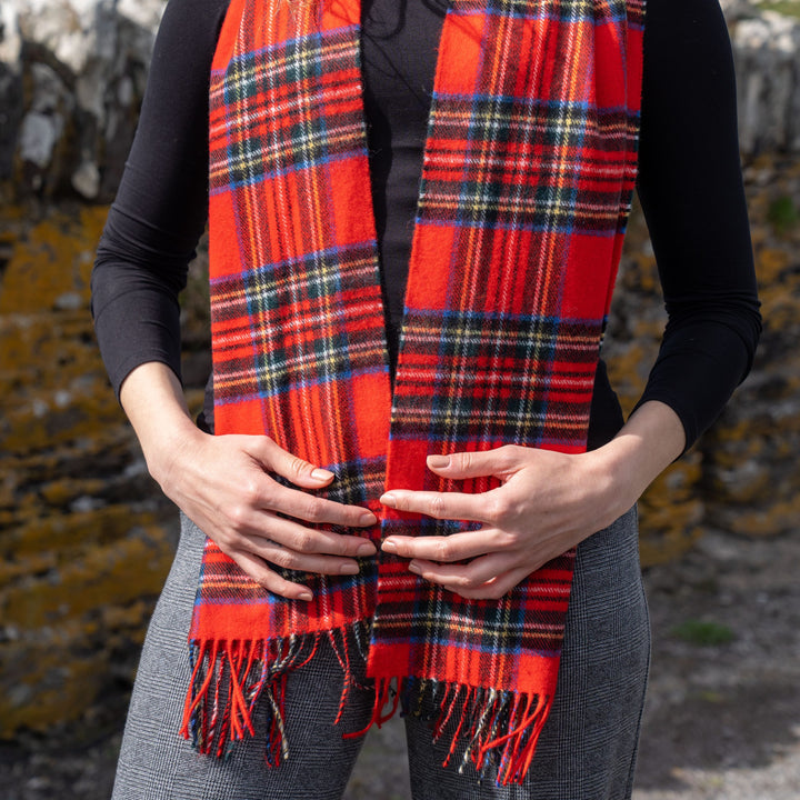 Merino Luxury Wool Scarf Royal Stewart Tartan