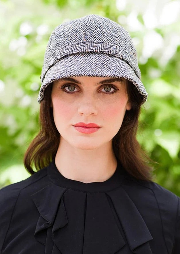 Mucros flapper hat - Grey Herringbone