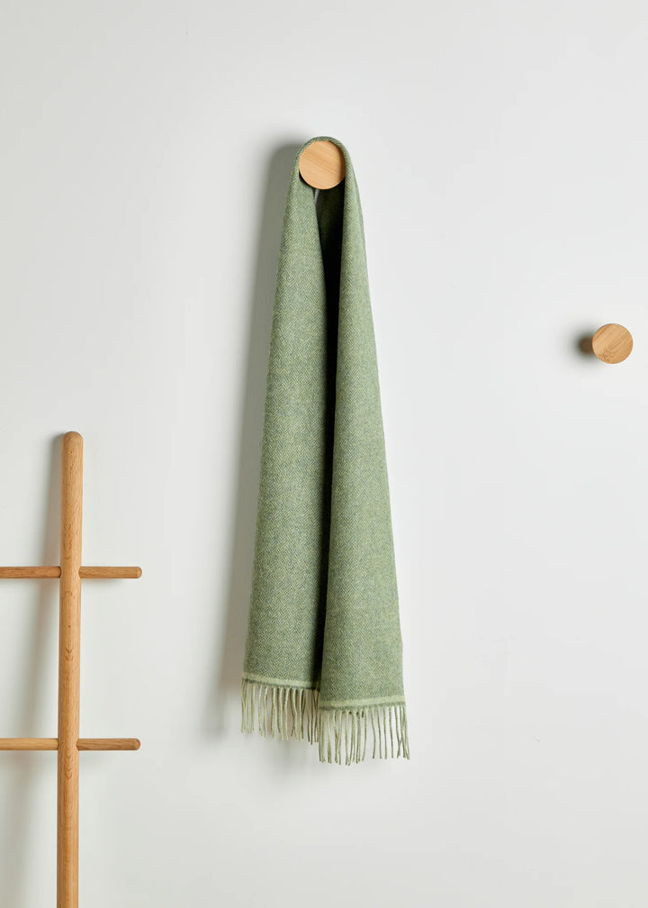 Foxford Green Herringbone Scarf