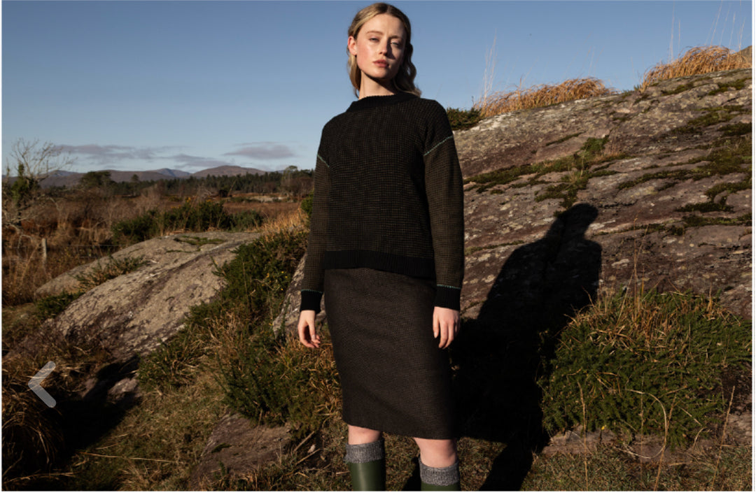 Birds Eye Stitch Crew Neck Jumper