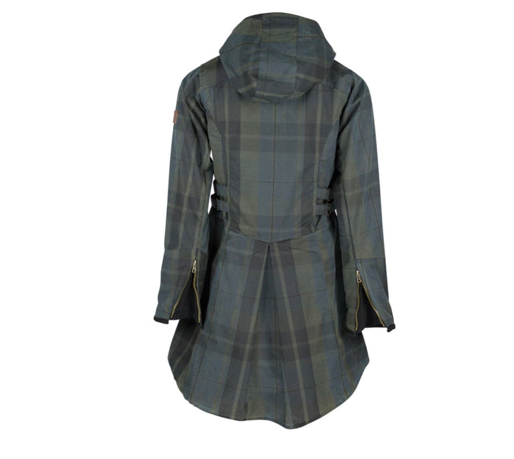 Oxford Blue Women's Wax Tartan Hooded Katrina