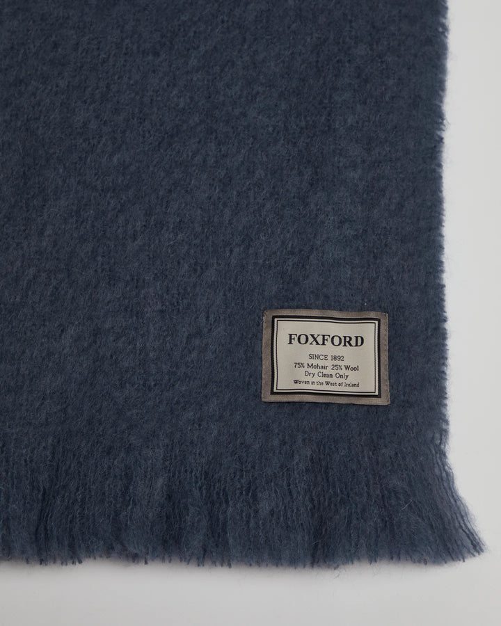 Foxford Hague Blue Mohair Throw