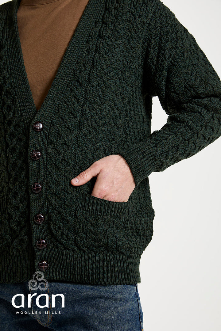 Merino Wool V Neck Cardigan