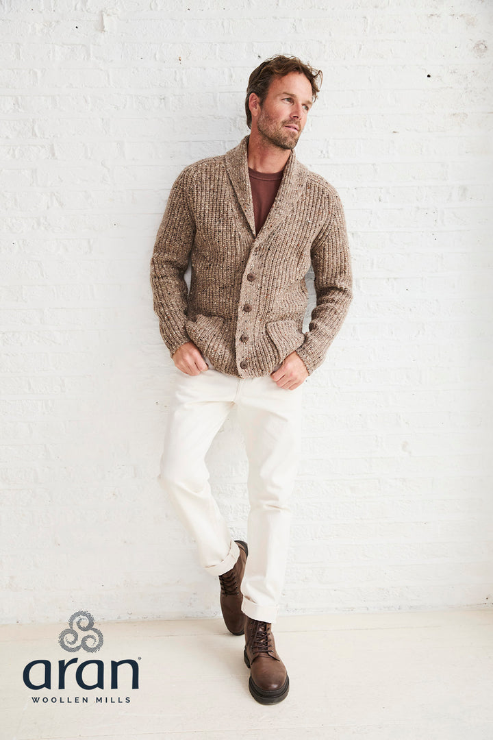 Men’s Fisherman Rib Shawl Cardigan