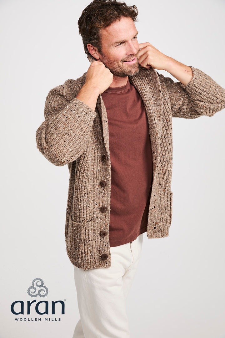 Men’s Fisherman Rib Shawl Cardigan