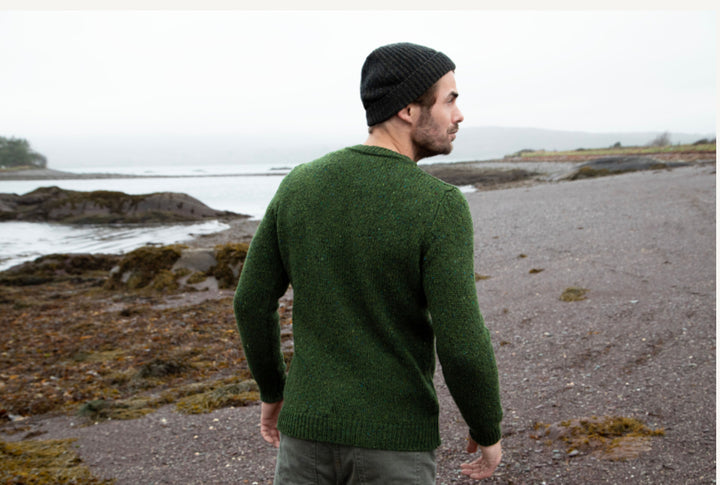 Fisherman Donegal Fleck Crew Neck Sweater
