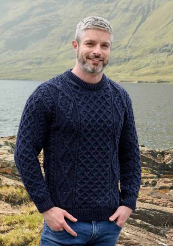 Aran Sweater - Unisex - Navy