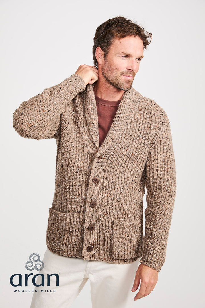 Men’s Fisherman Rib Shawl Cardigan