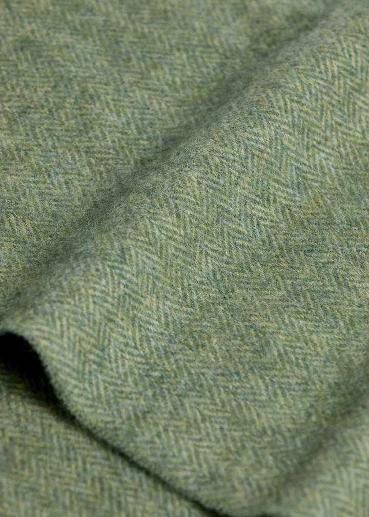 Foxford Green Herringbone Scarf
