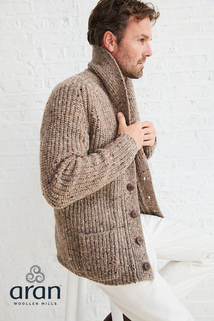 Men’s Fisherman Rib Shawl Cardigan