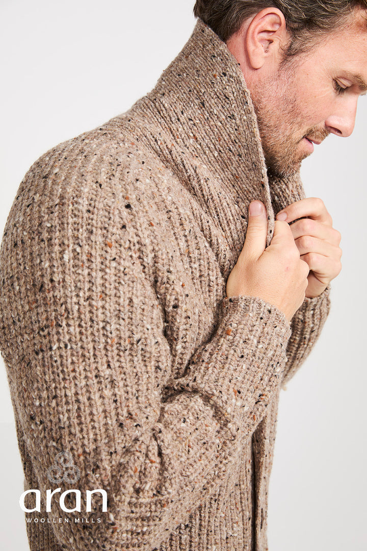 Men’s Fisherman Rib Shawl Cardigan