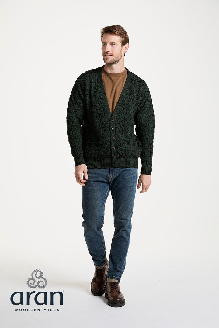 Merino Wool V Neck Cardigan
