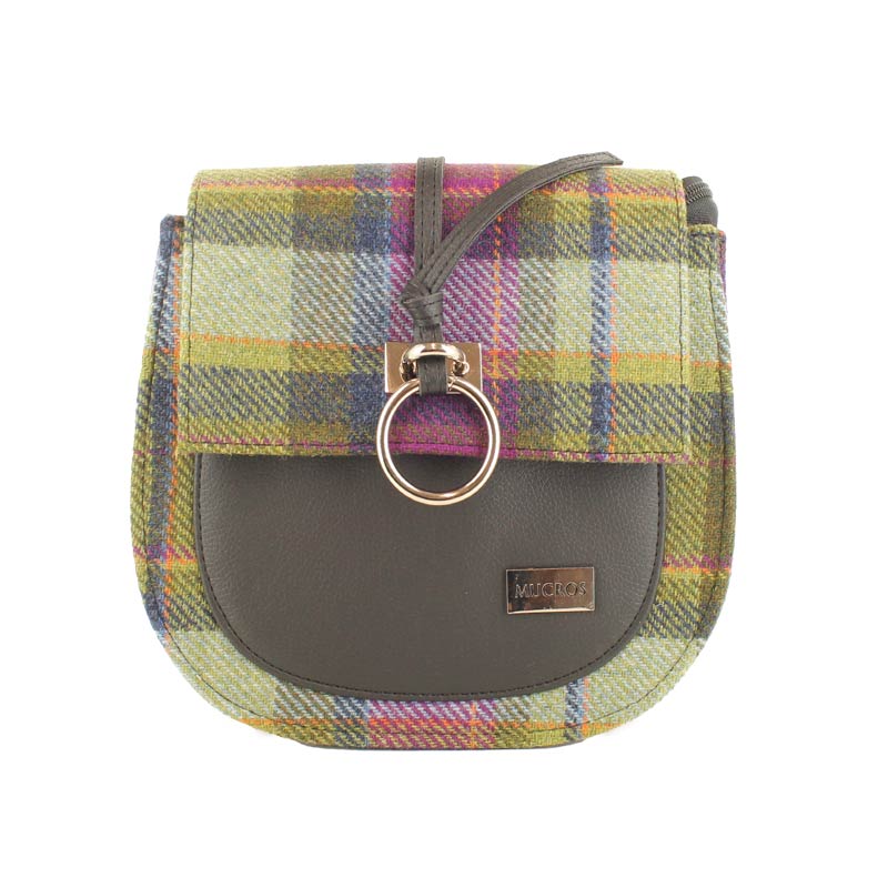 Mucros Grace Bag - Green Purple Check 574 -1