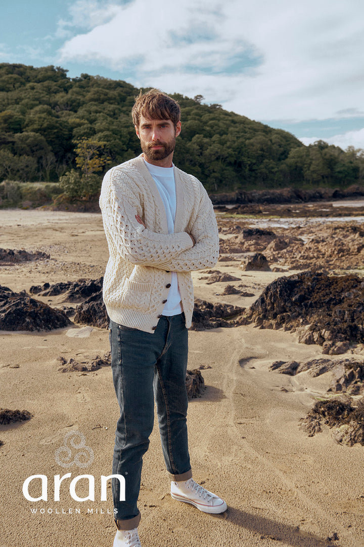 Merino Wool V Neck Cardigan