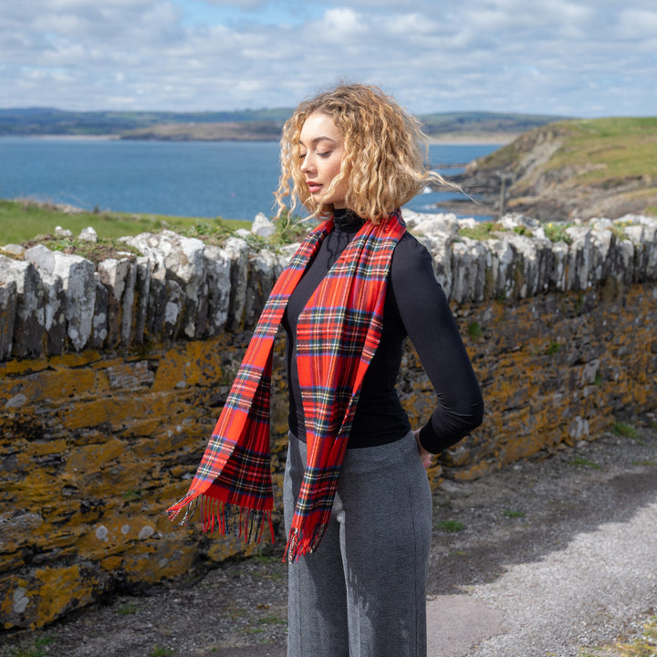 Merino Luxury Wool Scarf Royal Stewart Tartan