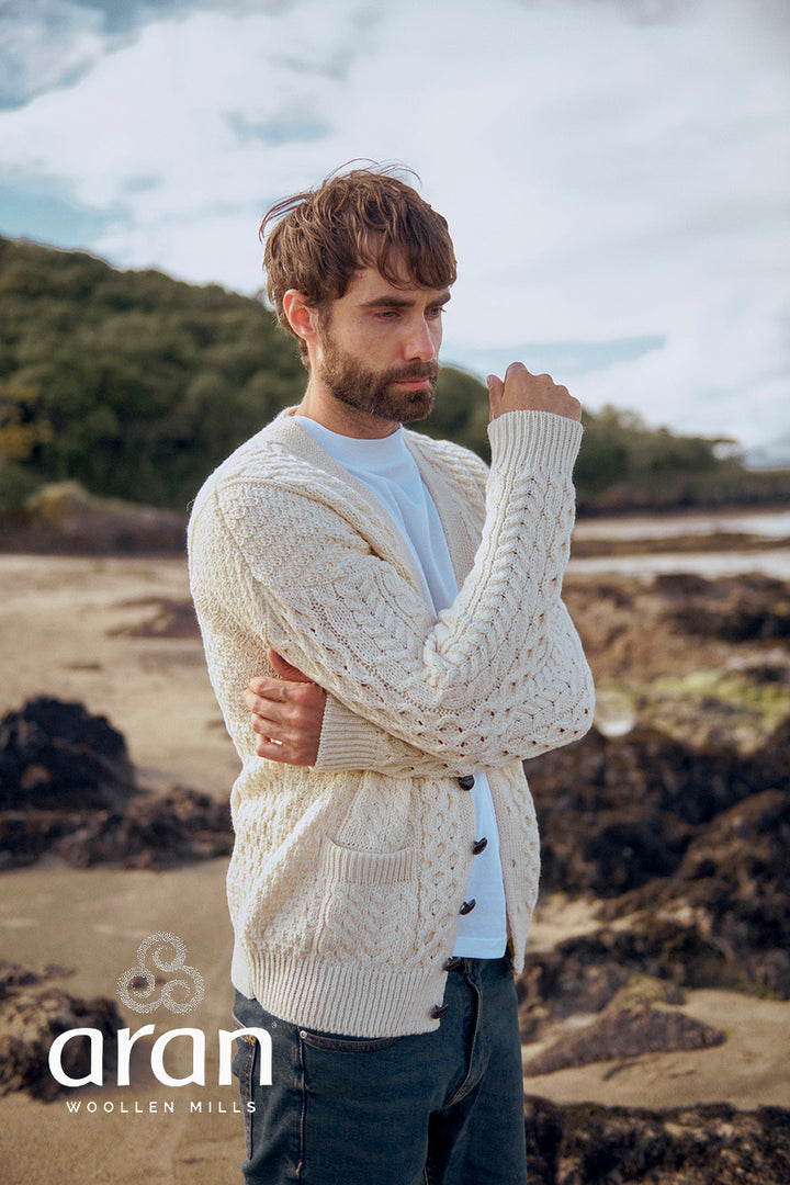 Merino Wool V Neck Cardigan