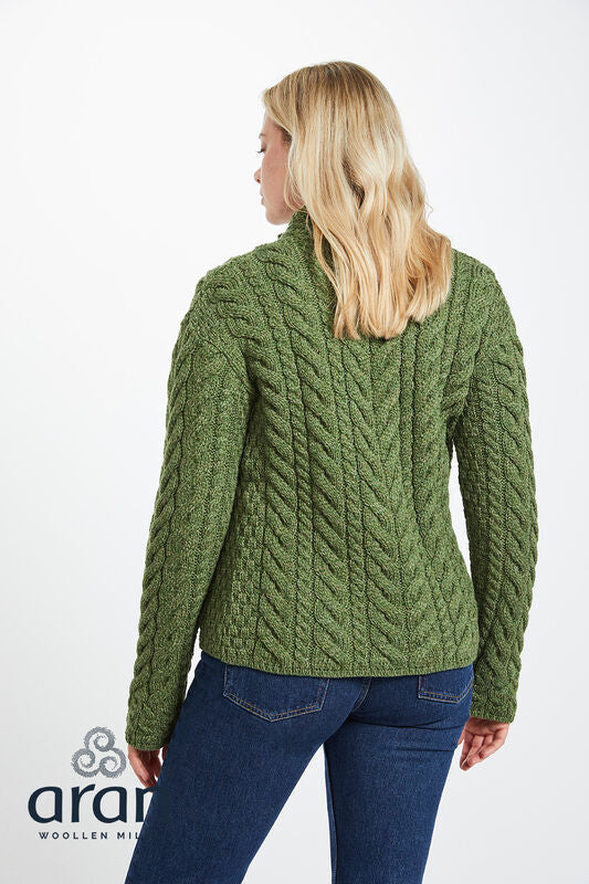 Supersoft Merino Wool Sweater With Side Buttons - Meadow Green