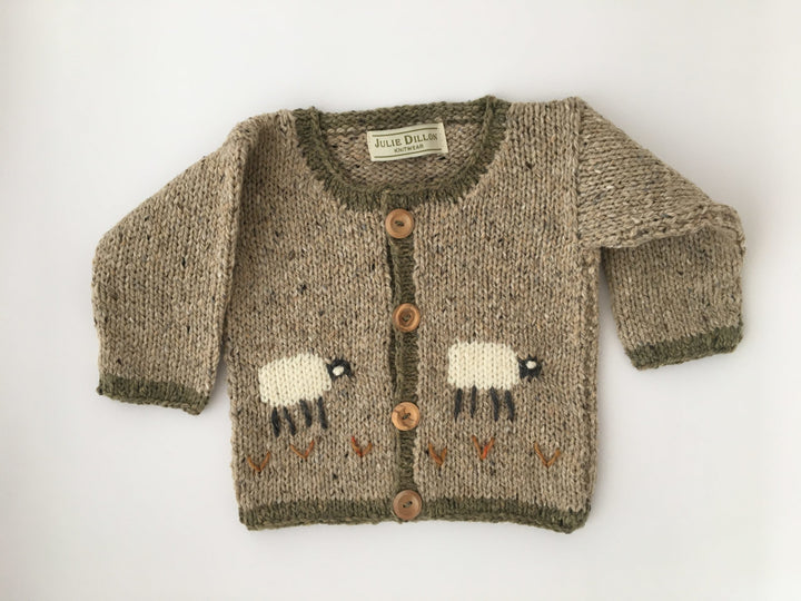 Children’s Handmade Sheep Cardigan  – Beige