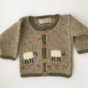 Children’s Handmade Sheep Cardigan  – Beige