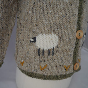 Children’s Handmade Sheep Cardigan  – Beige