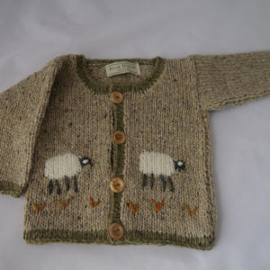 Children’s Handmade Sheep Cardigan  – Beige