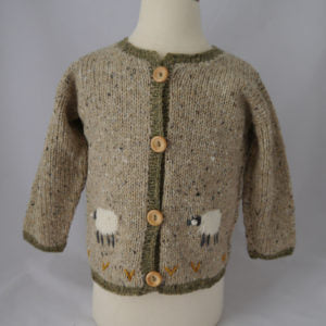 Children’s Handmade Sheep Cardigan  – Beige