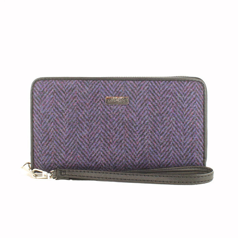 Mucros Purple Herringbone Wallet