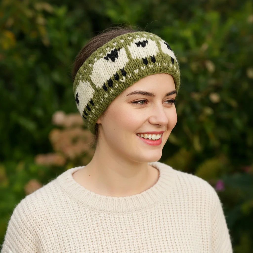 Wool Headband with sheep Design