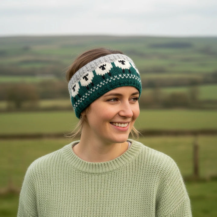 Wool Headband with sheep Design