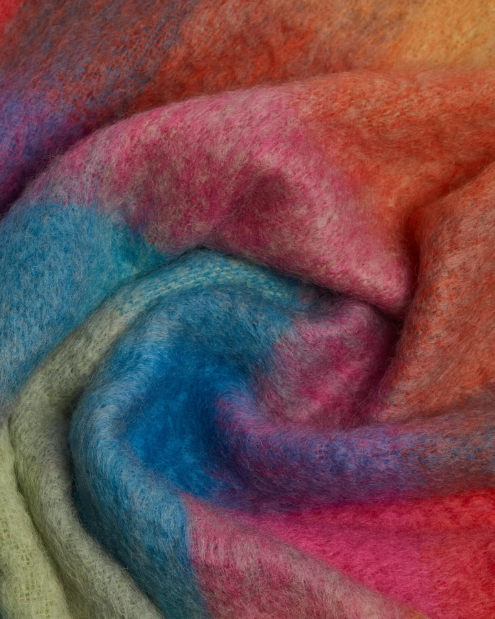 Foxford Colour Block Mohair Throw