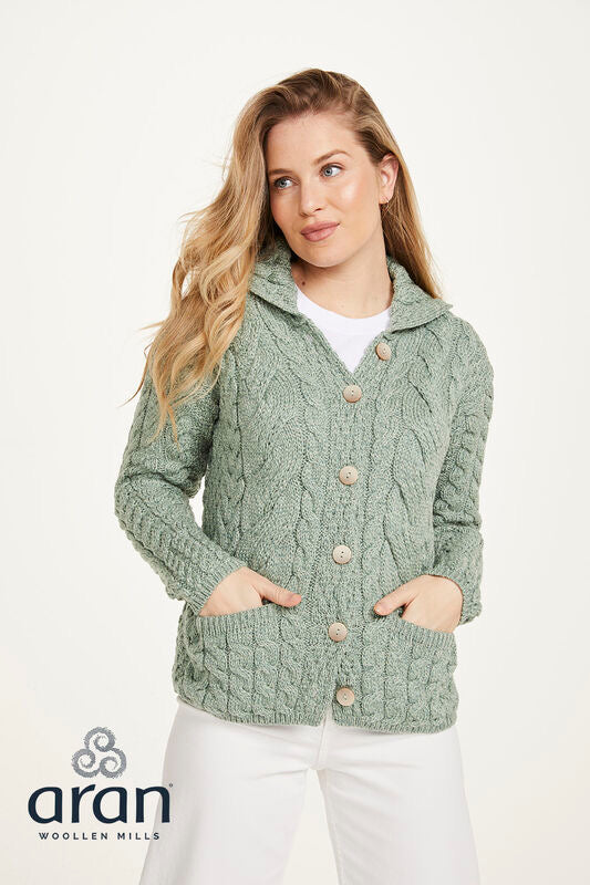 Buttoned Cable Cardigan