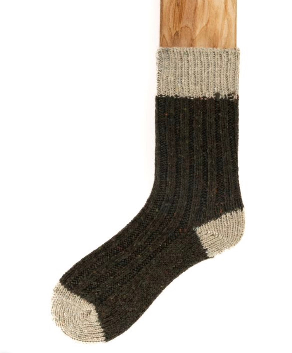 Connemara Socks - Wool Blend- Two Toned