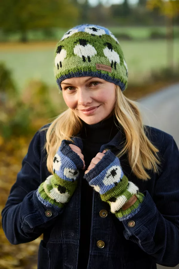 Flock of Sheep Beanie with no Bobble