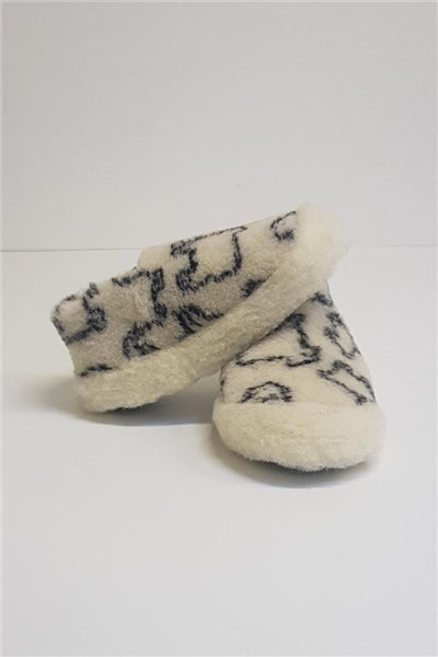 Sheep Design Merino Wool Slippers (Unisex)