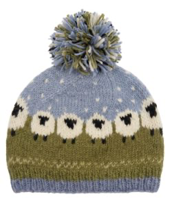 Pure Wool Blue Sheep beanie