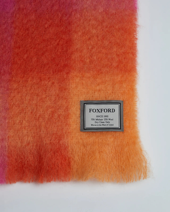 Foxford Colour Block Mohair Throw