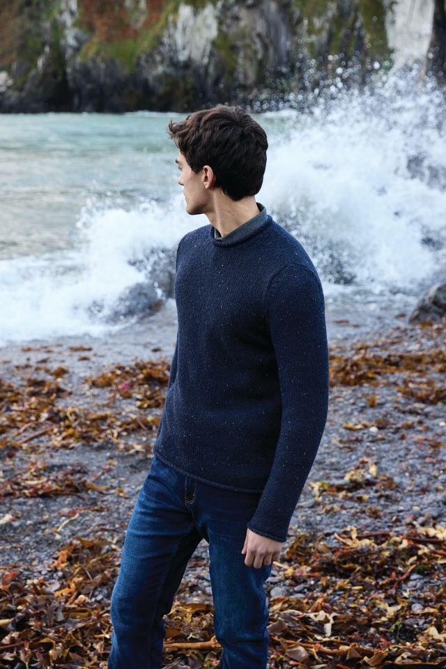 Fisherman Roll Neck Sweater - Silent Night