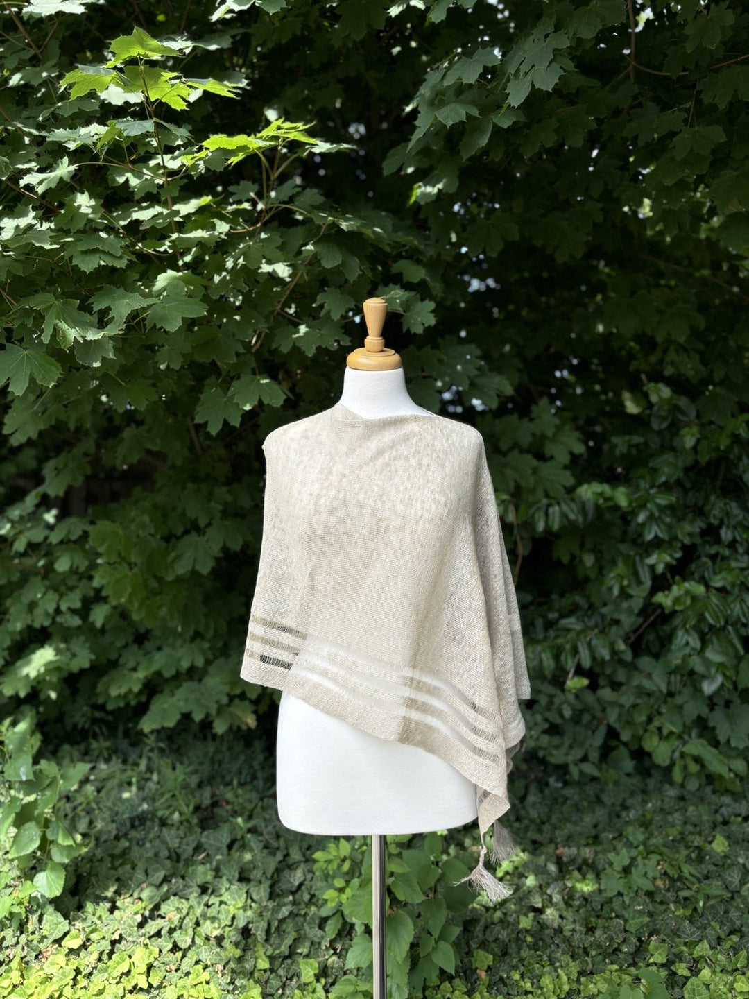 100% Linen  Poncho – Natural Linen