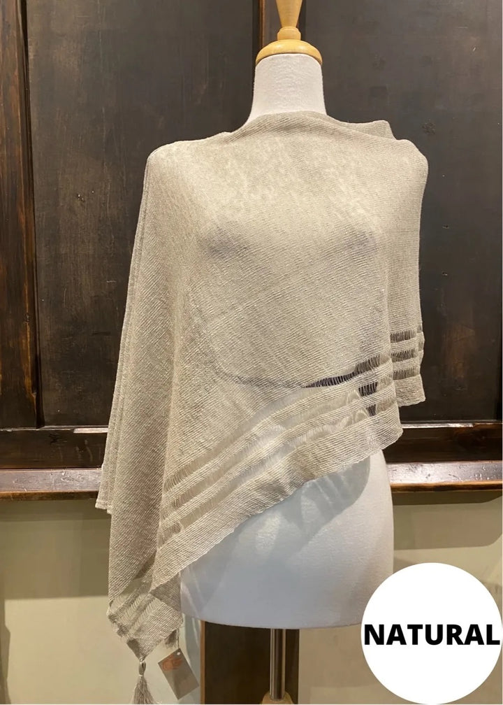 100% Linen  Poncho – Natural Linen