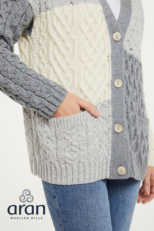 Aran Patchwork Cardigan