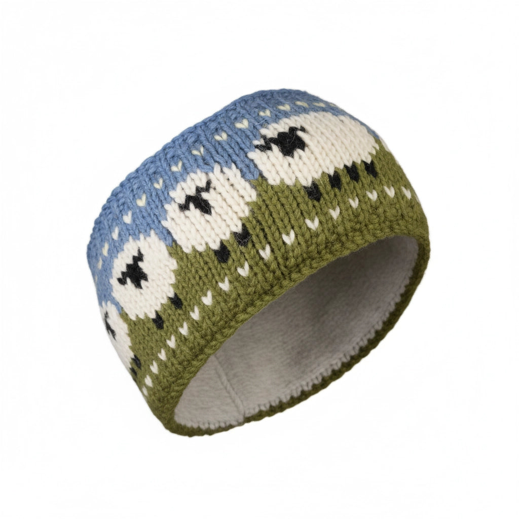 Wool Headband with sheep Design