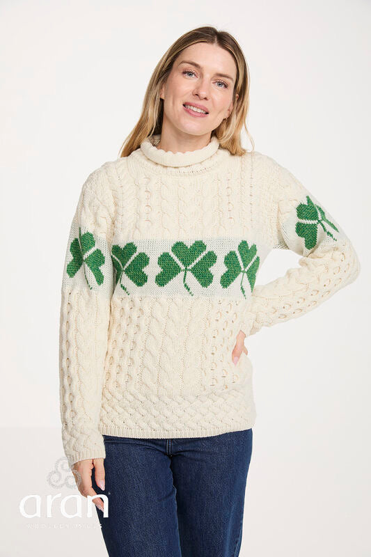 Shamrock Rolled Neck Sweater
