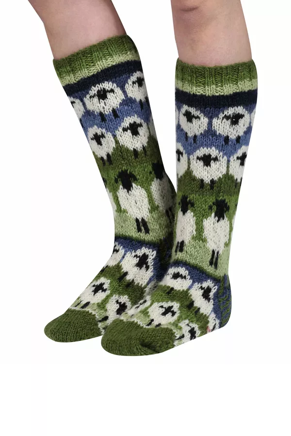 Flock of Sheep Long Socks