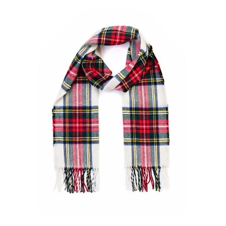 Merino Luxury Wool Scarf Dress Stewart Tartan