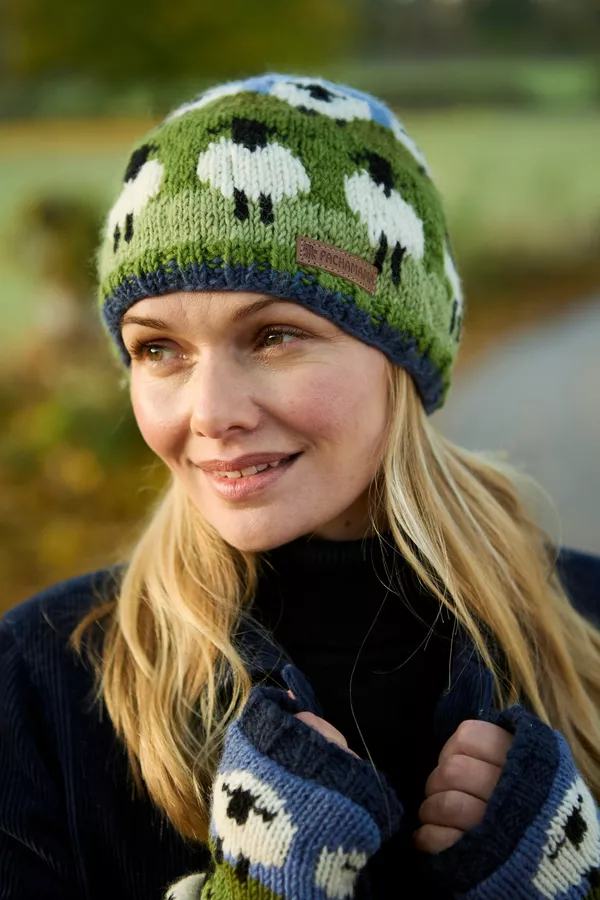 Flock of Sheep Beanie with no Bobble