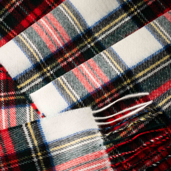Merino Luxury Wool Scarf Dress Stewart Tartan