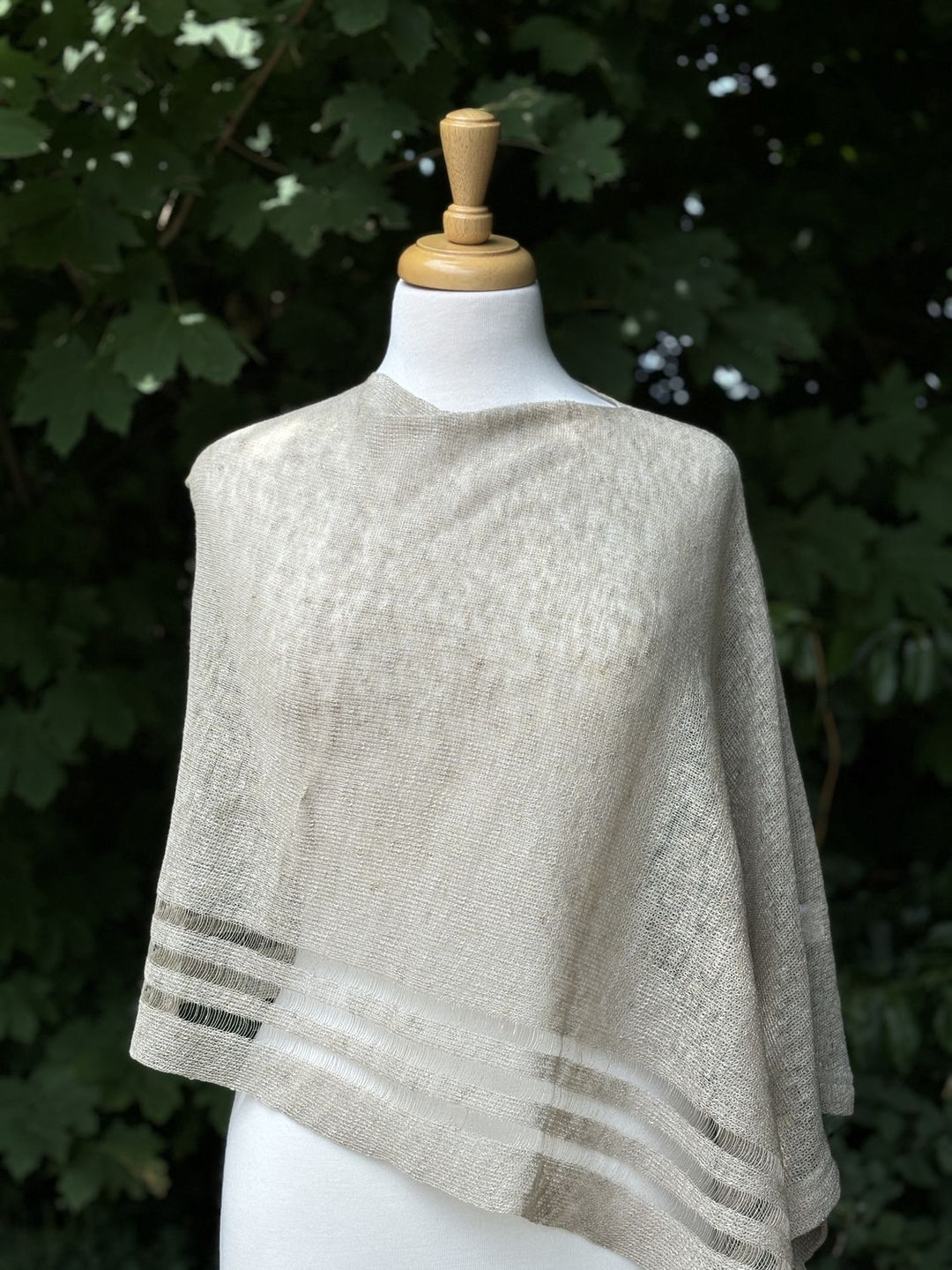 100% Linen  Poncho – Natural Linen
