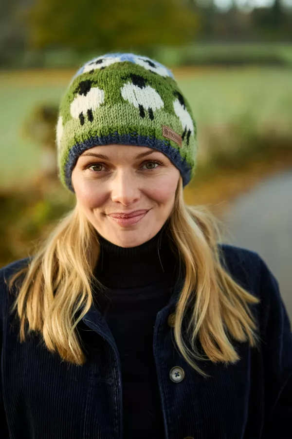 Flock of Sheep Beanie with no Bobble