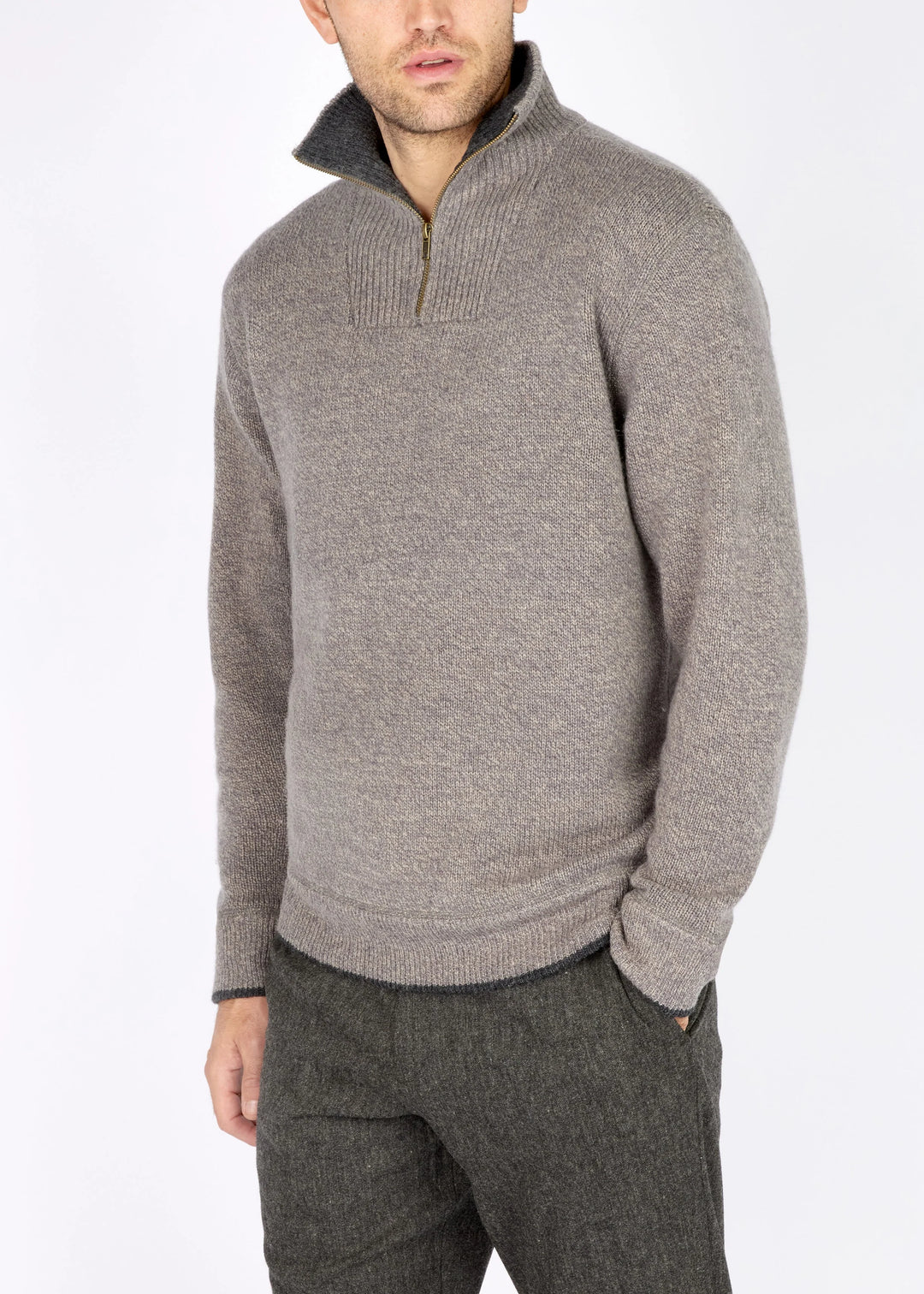 Irelands Eye Half Zip Merino Wool Sweater