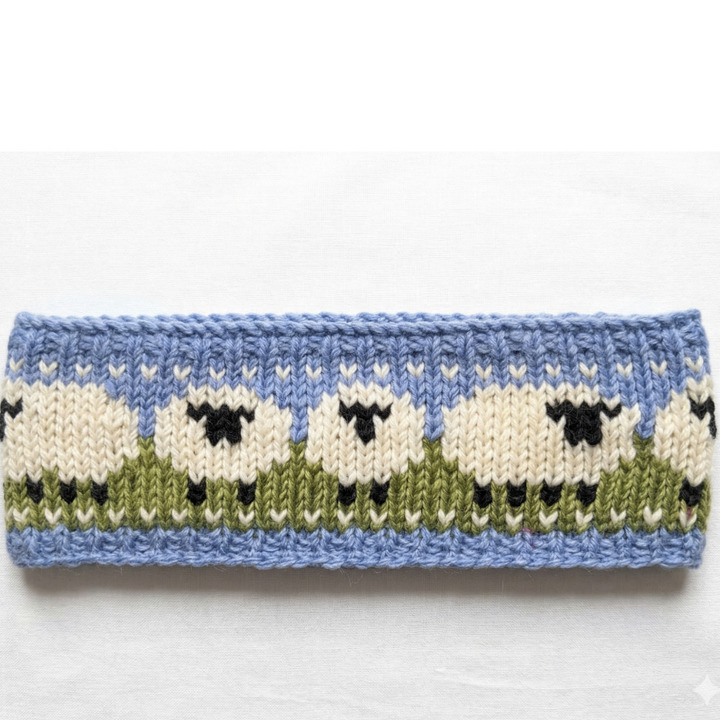 Wool Headband with sheep Design